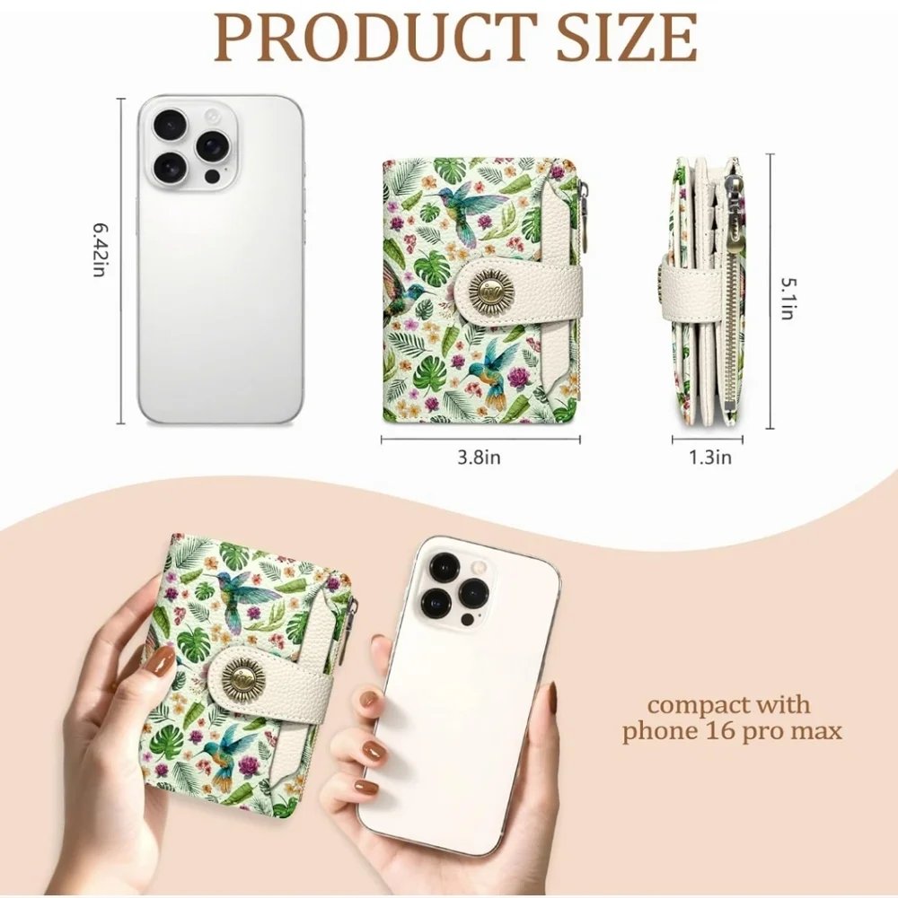Floral Bird Print Wallet